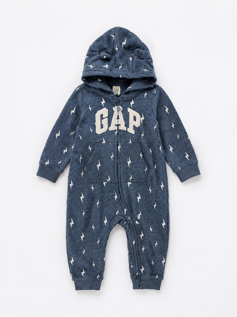 GAP Navy Blue Lightning Hooded Baby Sleep Sack